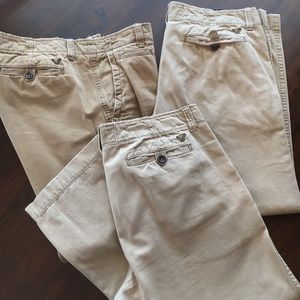 3 pair of American Eagle Khakis size 36x32